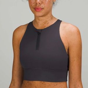 Energy High-Neck Longline Zip Front Bra